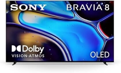Sony 65 Inch OLED 4K Ultra HD TV BRAVIA 8 Smart Google TV with Dolby Vision HDR and Exclusive Features for PlayStation 5 (K-65XR80) : Electronics