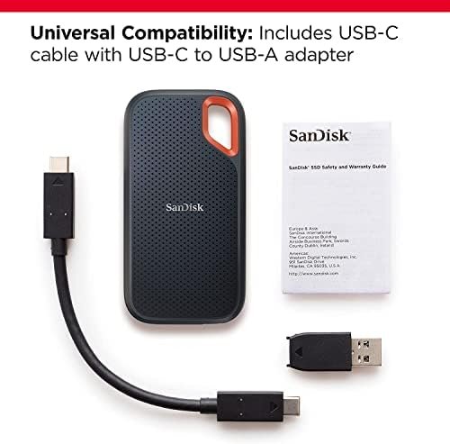 SanDisk 1TB Extreme Portable SSD - Up to 1050MB/s, USB-C, USB 3.2 Gen 2, IP65 Water and Dust Resistance, Updated Firmware - External Solid State Drive - SDSSDE61-1T00-G25 : Electronics - Image 3